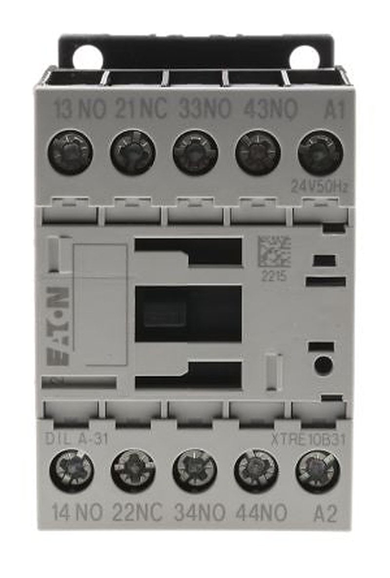 Eaton DILA Contactor Relay, 24V ac Coil, 4-Pole, 4 A 24V ac, 3 NO/1 NC, 415V ac