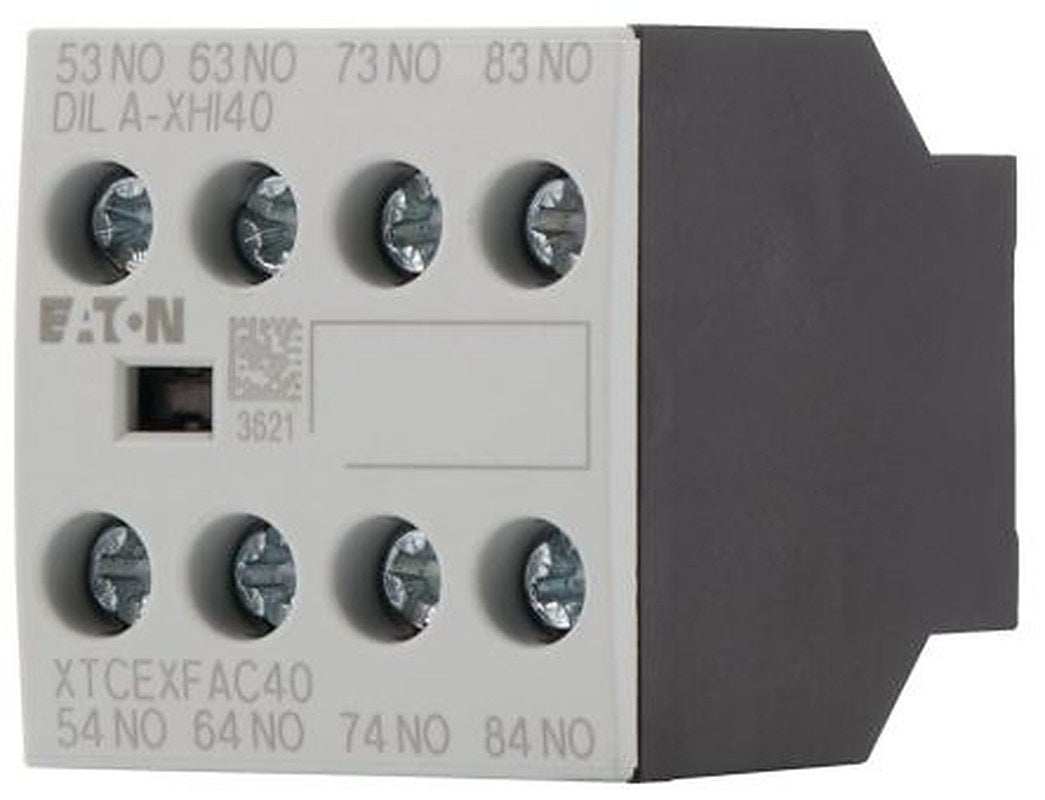 Eaton Auxiliary Contact, 4 Contact, 4 NO, DILA, Front, 16 A, 500V ac, 276428 DILA-XHI40