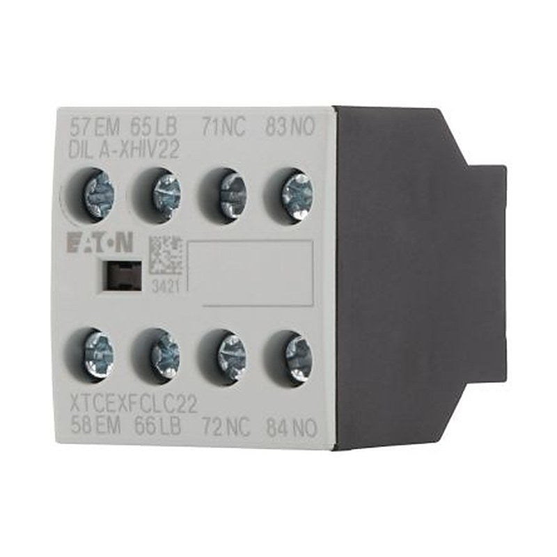 Eaton Auxiliary Contact, 4 Contact, Front, 10 A, 400V, 276429 DILA-XHIV22