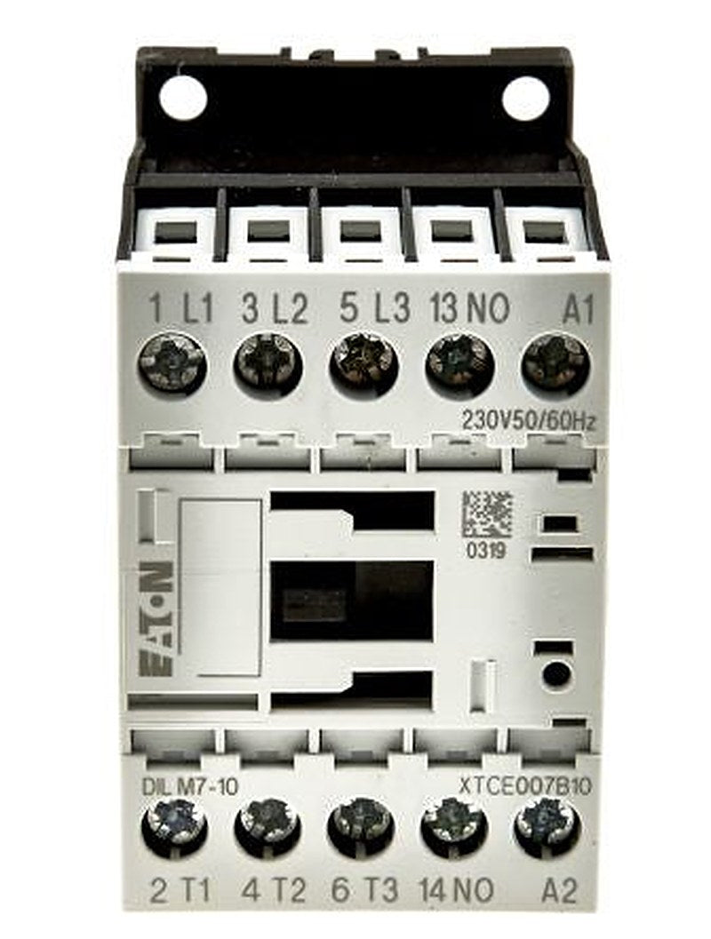 Eaton DILM Contactor, 230V ac Coil, 3-Pole, 7 A, 3 kW 230V ac, 3 NO, 400V ac