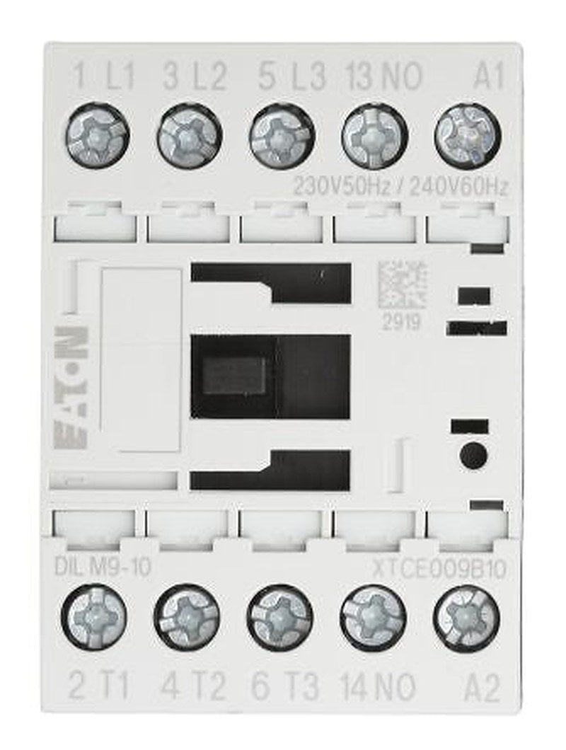 Eaton DILM Contactor, 230V ac Coil, 3-Pole, 9 A, 4 kW 230V ac, 3 NO, 400V ac