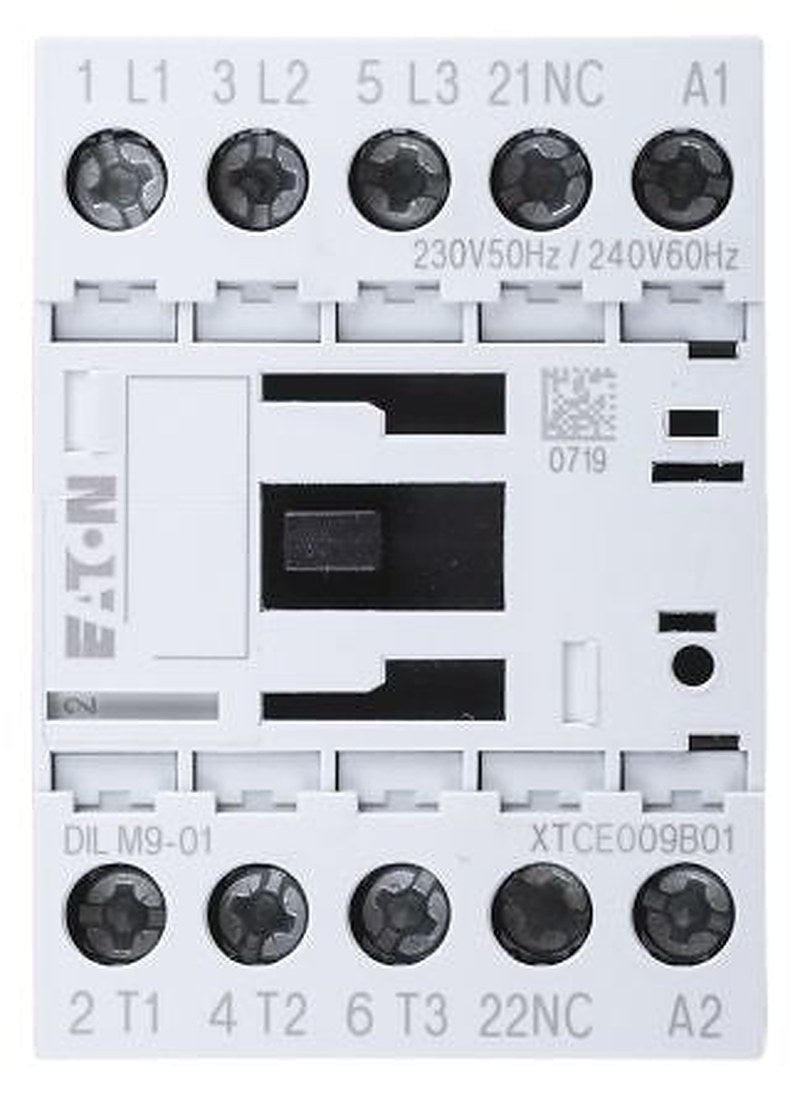Eaton DILM Contactor, 230V ac Coil, 3-Pole, 9 A, 4 kW 230V ac, 3 NO, 400V ac