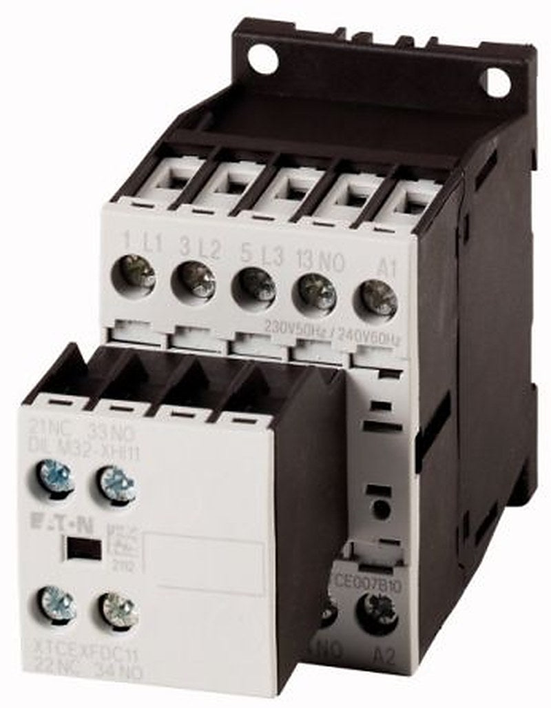 Eaton DILM Contactor, 230V Coil, 3-Pole, 9 A, 4.5 kW, 1 NC, 400V