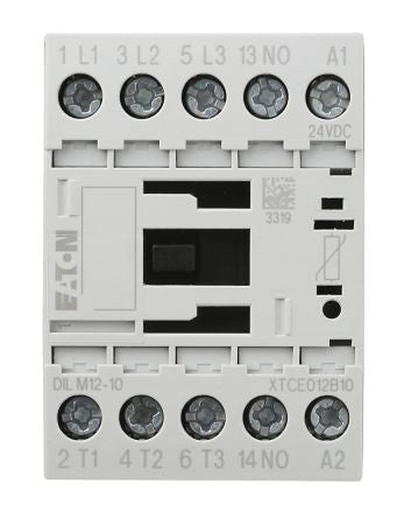 Eaton DILM Contactor, 24V dc Coil, 3-Pole, 12 A, 5.5 kW 24V dc, 3 NO, 400V ac