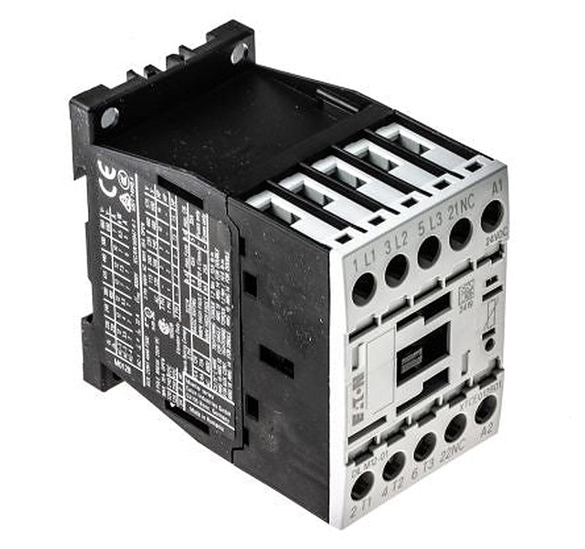 Eaton DILM Contactor, 24V dc Coil, 3-Pole, 12 A, 5.5 kW 24V dc, 3 NO, 400V ac