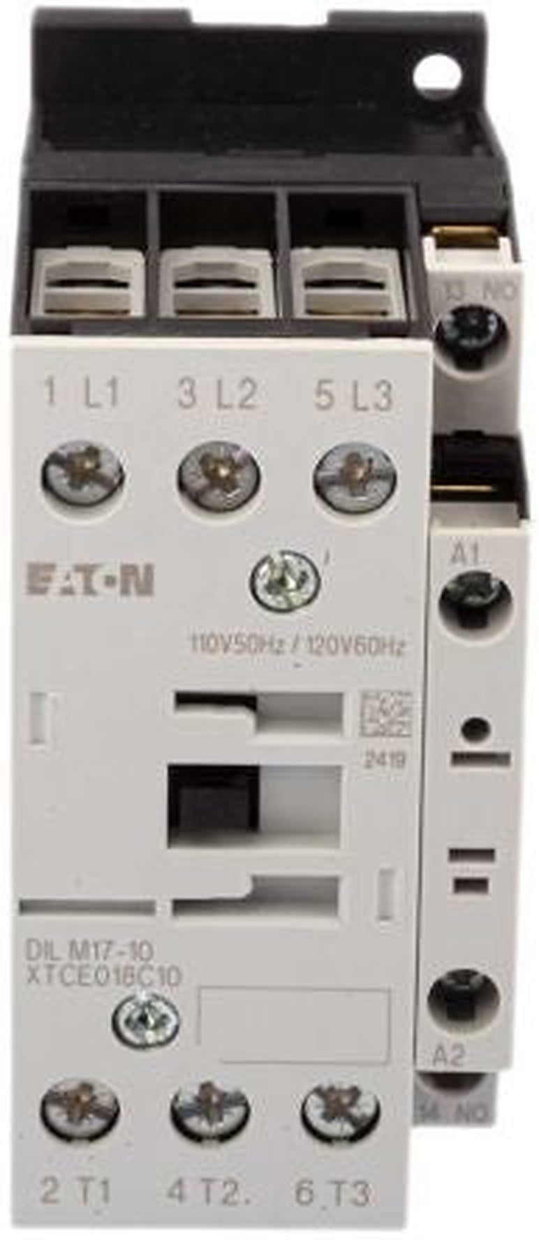 Eaton DILM Contactor, 110V ac Coil, 3-Pole, 17 A, 7.5 kW 110V ac, 3 NO, 400V ac
