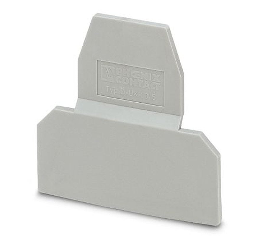 Phoenix Contact D-UKK 3/5 Series End Cover for Use with DIN Rail Terminal Blocks