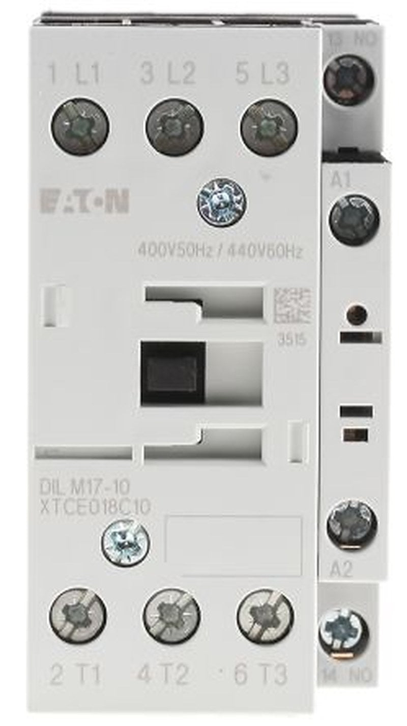 Eaton DILM Contactor, 400V ac Coil, 3-Pole, 17 A, 7.5 kW 400V ac, 3 NO, 400V ac