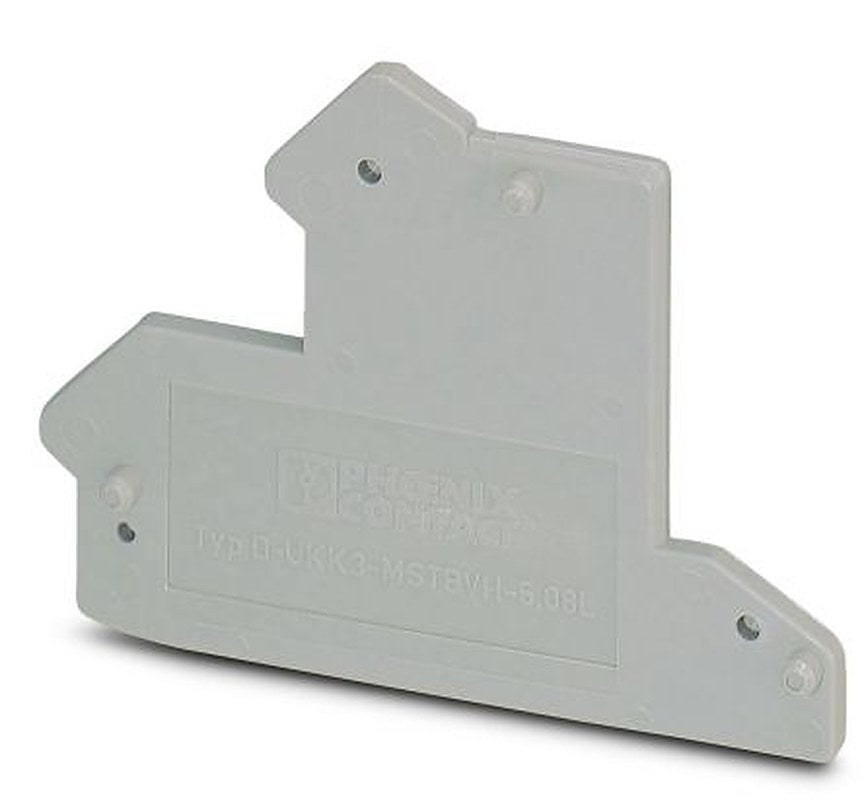 Phoenix Contact D-UKK 3-MSTBVH-5.08 L Series End Cover for Use with Grey