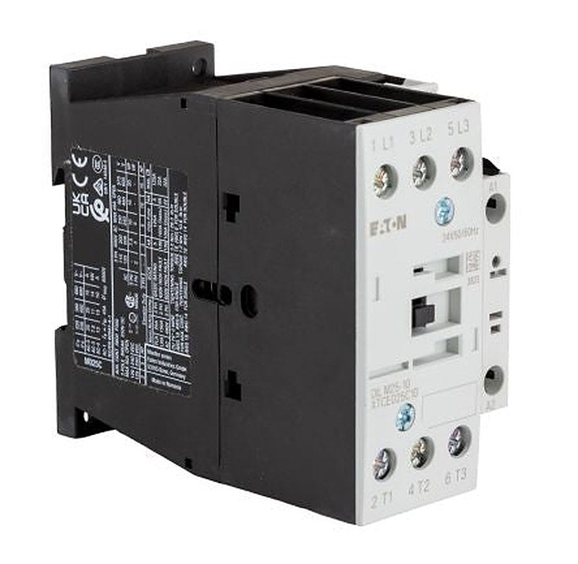 Eaton DILM Contactor, 24V ac Coil, 3-Pole, 25 A, 11 kW 24V ac, 3 NO, 400V ac