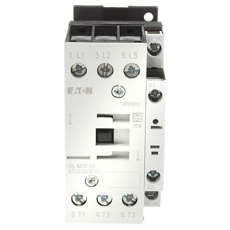 Eaton DILM Contactor, 24V ac Coil, 3-Pole, 25 A, 11 kW 24V ac, 3 NO, 400V ac