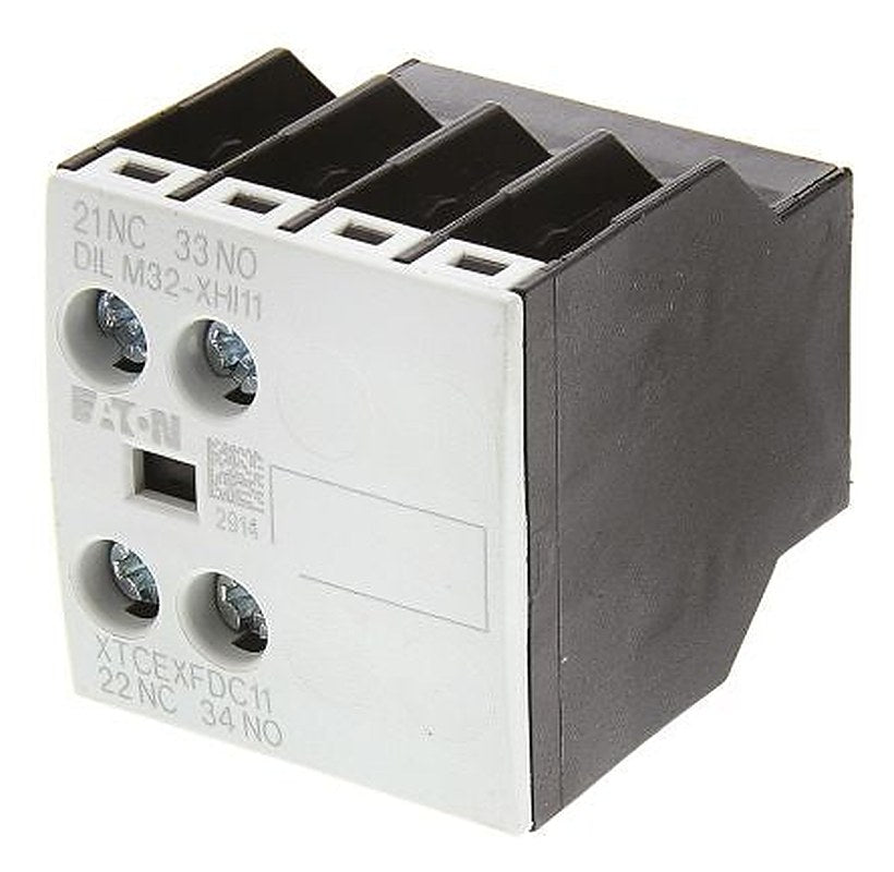 Eaton Auxiliary Contact, 2 Contact, 1 NO/1 NC, DILM7 - DILM38, Front, 16 A, 500V ac, 277376 DILM32-XHI11