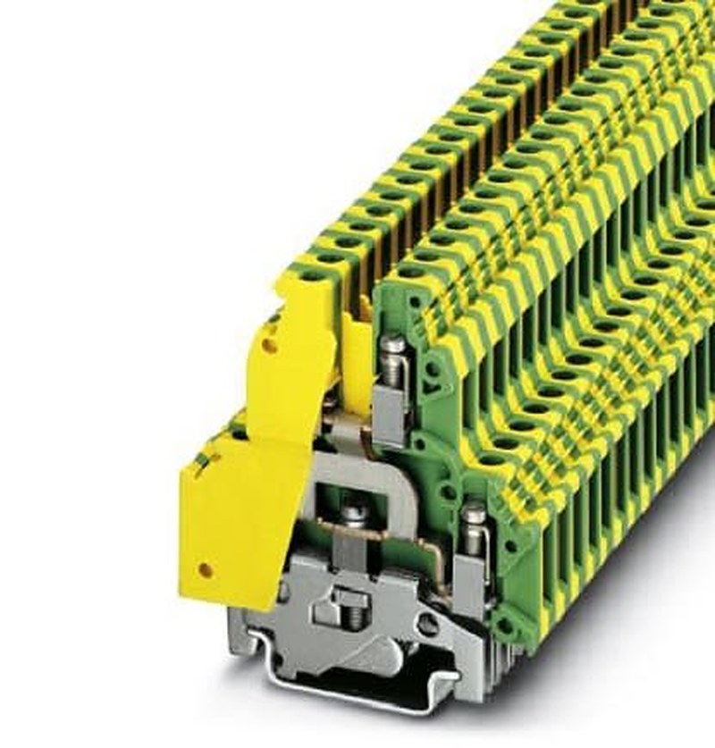Phoenix Contact 2774211 UKK 5-PE Series Earth Terminal Block Green, Yellow, 0.2mm², 4 mm², 2-Level, Screw
