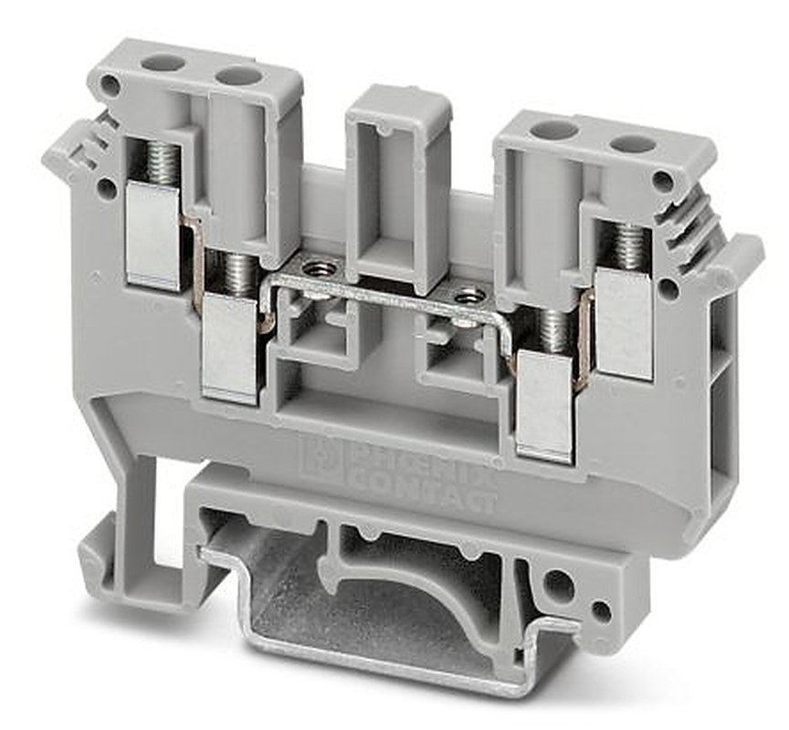 Phoenix Contact 2775016 UDK 4 Series Feed Through Terminal Block Grey, 0.2mm², 6 mm², 2-Level, Screw