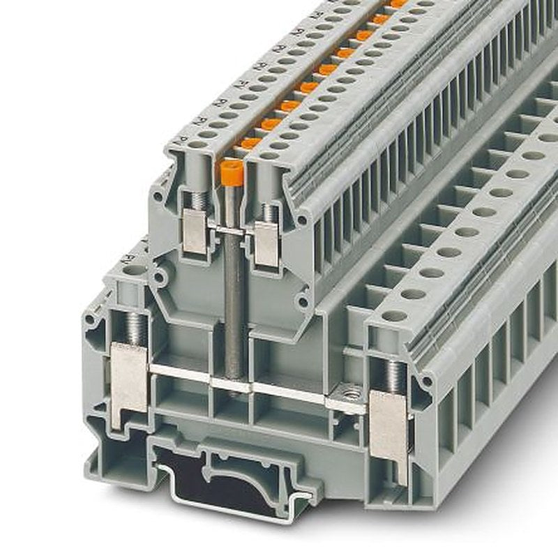Phoenix Contact 2775485 UKKB 10/2.5-PV Series Double Level Terminal Block Grey, 10mm², 2-Level, Screw
