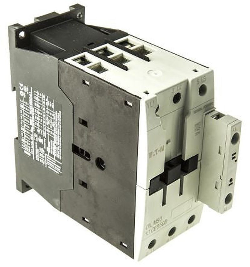 Eaton DILM Contactor, 110V ac Coil, 3-Pole, 50 A, 22 kW 110V ac, 3 NO, 400V ac