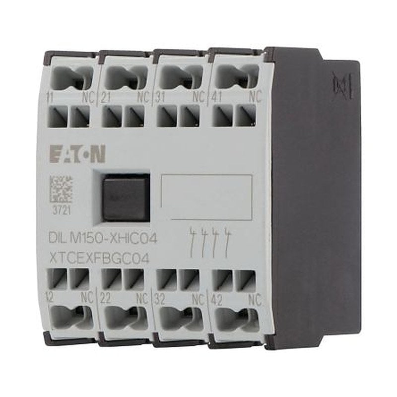 Eaton Auxiliary Contact, 4 Contact, 4 NC, Front, 10 A, 440V, 278048 DILM150-XHIC04