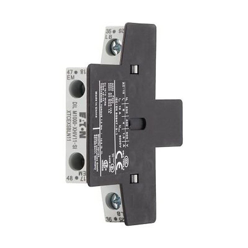 Eaton Auxiliary Contact, 2 Contact, 1 NO/1 NC, Side, 10 A, 440V, 278426 DILM1000-XHIV11-SI
