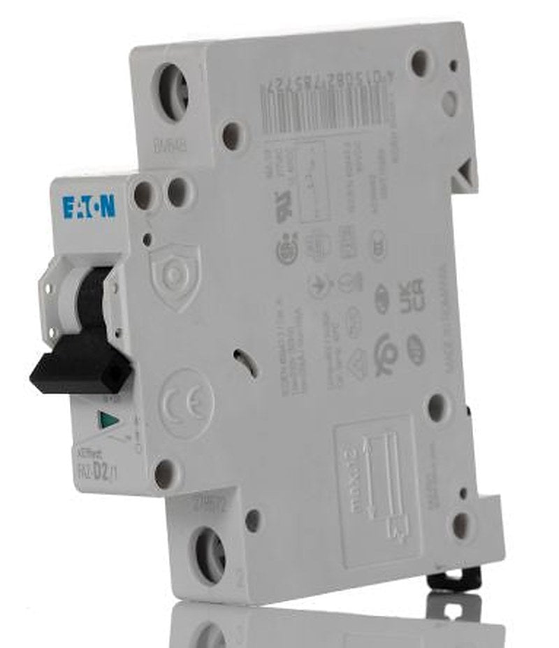 Eaton xEffect xEffect Miniature Circuit Breaker, 1-Pole, 2A, Type D, 240V ac AC, 48 V dc DC, 10 kA Breaking Capacity