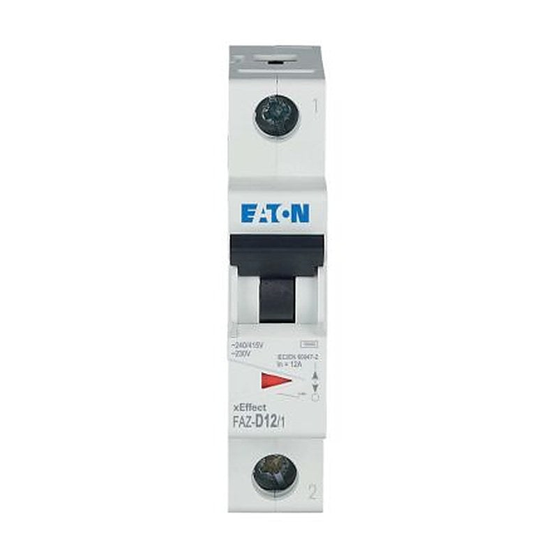 Eaton xEffect FAZ Miniature Circuit Breaker, 1-Pole, 12A, Type D, 230V ac AC, 48 V dc DC, 10 kA Breaking Capacity