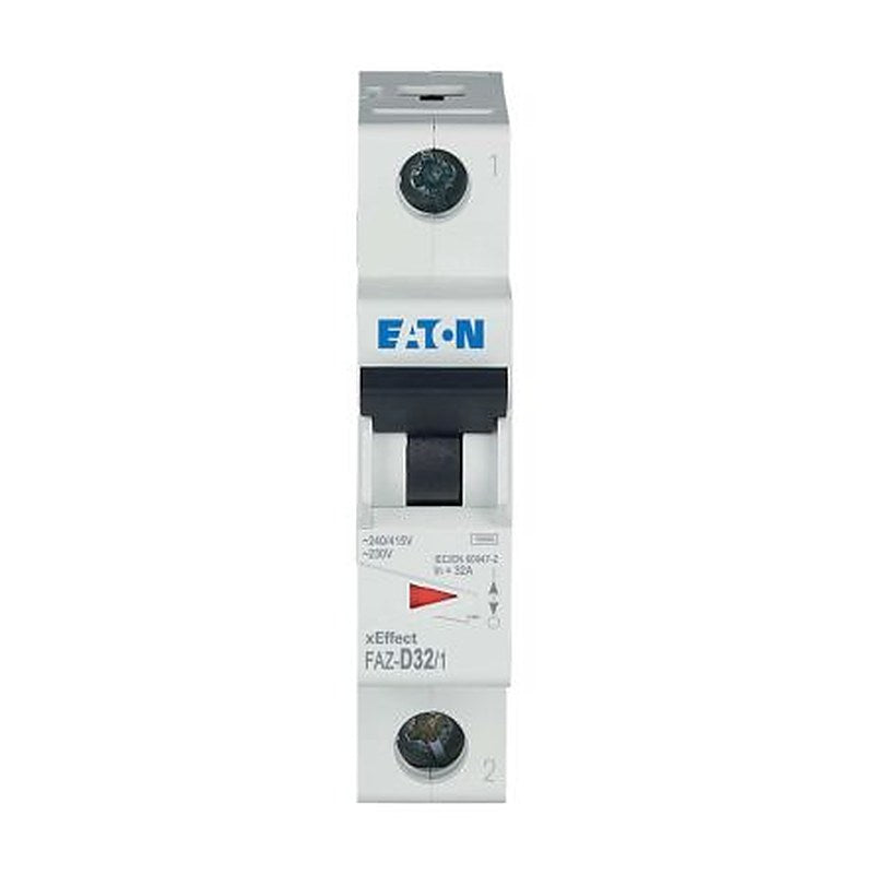 Eaton xEffect FAZ Miniature Circuit Breaker, 1-Pole, 32A, Type D, 230V ac AC, 60 V dc DC, 10 kA Breaking Capacity