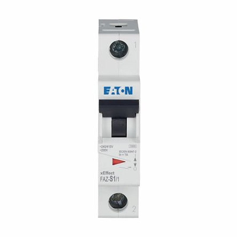 Eaton xEffect xEffect Miniature Circuit Breaker, 1-Pole, 1A, Type S, 230V ac AC, 60 V dc DC, 10 kA Breaking Capacity
