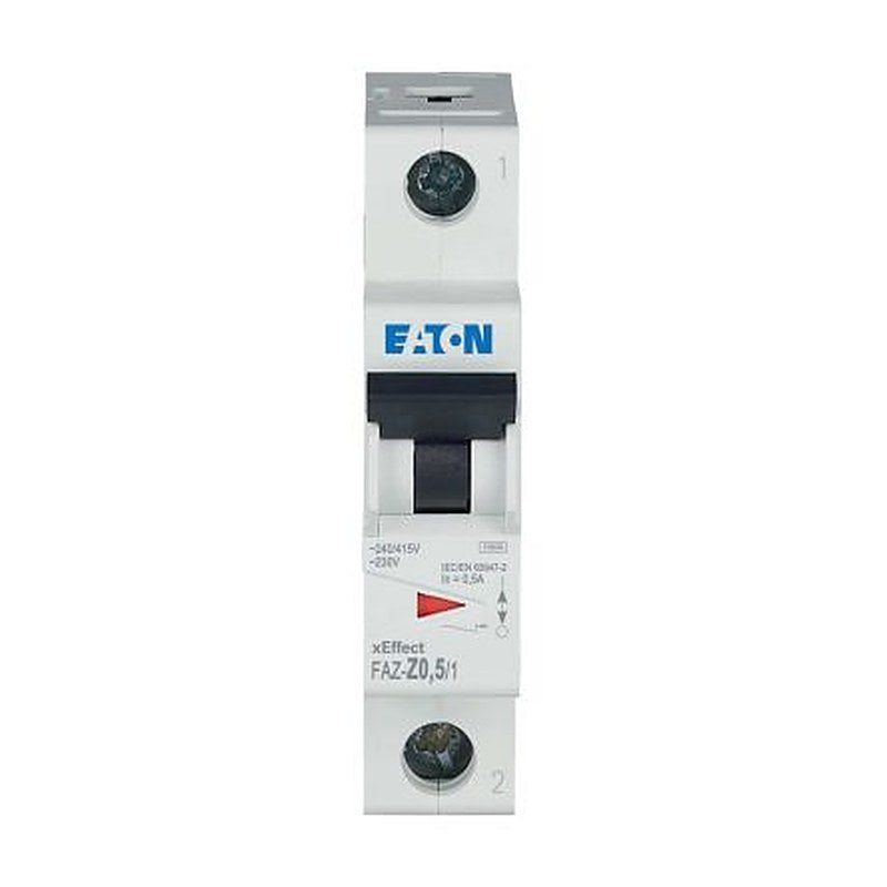 Eaton xEffect FAZ Miniature Circuit Breaker, 1-Pole, 0.5A, Type Z, 230V ac AC, 48 V dc DC, 10 kA Breaking Capacity
