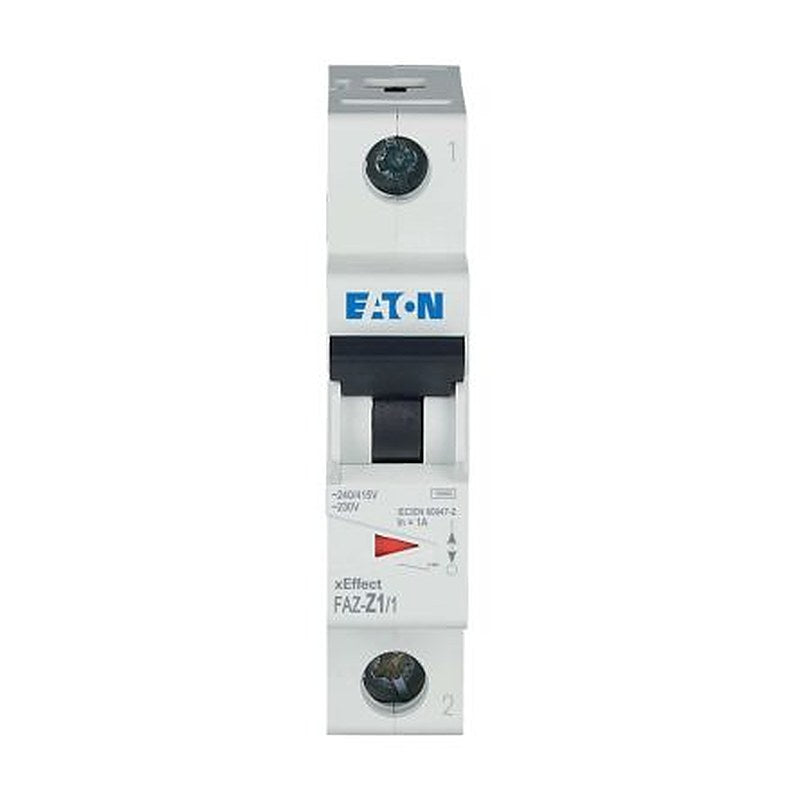 Eaton xEffect FAZ Miniature Circuit Breaker, 1-Pole, 1A, Type Z, 230V ac AC, 60 V dc DC, 10 kA Breaking Capacity