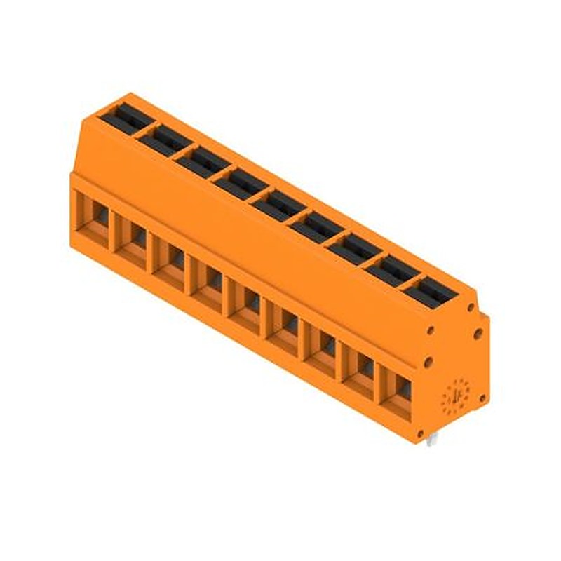Weidmüller 2786600000 Series PCB Terminal Block, 9-Contact, 5 mm Pitch, Push-in, 1 Row