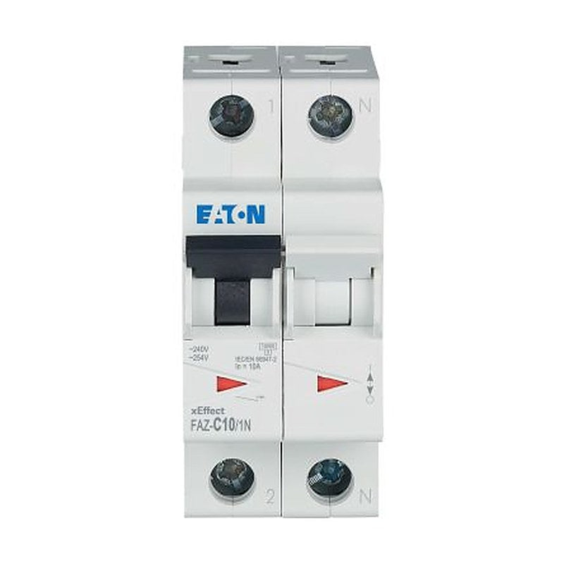 Eaton xEffect FAZ Miniature Circuit Breaker, 1-Pole, 10A, Type C, 240V ac AC, 48 V dc DC, 10 kA Breaking Capacity