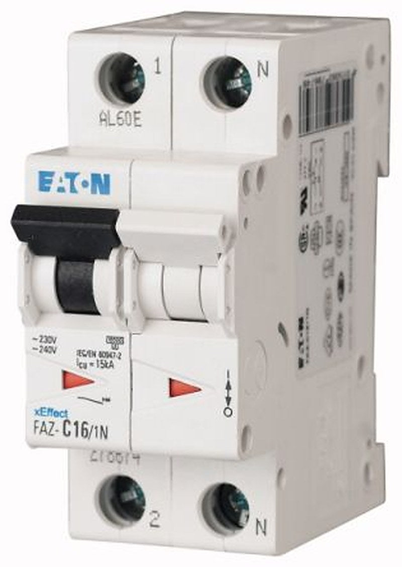 Eaton xEffect FAZ Miniature Circuit Breaker, 1-Pole, 20A, Type C, 240V ac AC, 48 V dc DC, 10 kA Breaking Capacity