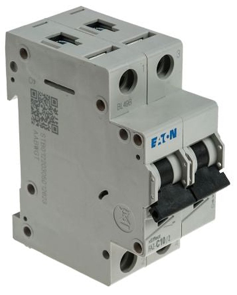 Eaton xEffect xEffect Miniature Circuit Breaker, 2-Pole, 10A, Type C, 415V ac AC, 10 kA Breaking Capacity