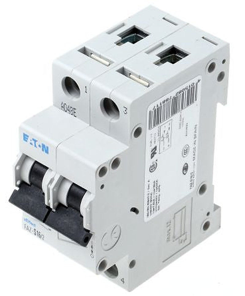 Eaton xEffect xEffect Miniature Circuit Breaker, 2-Pole, 16A, Type S, 230V ac AC, 10 kA Breaking Capacity