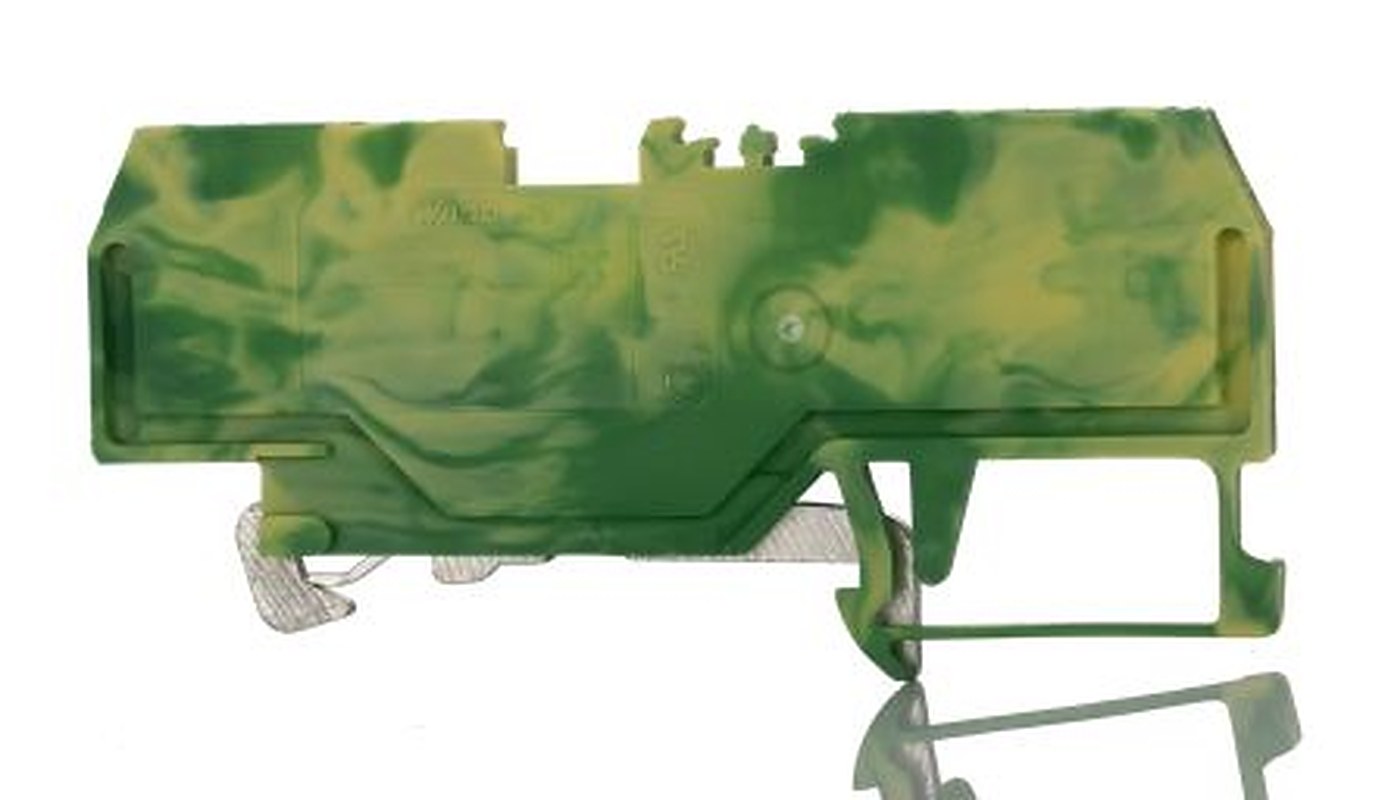 WAGO 279-837 279 Series Earth Terminal Block Yellow, Green, 1.5mm², 1-Level, Cage Clamp