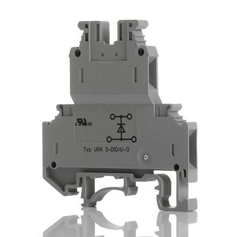 Phoenix Contact 2791032 UKK 5-DIO/U-O Series Component Terminal Block Grey, 0.2mm², 4 mm², 2-Level, Screw