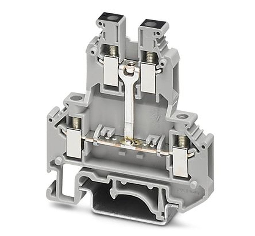Phoenix Contact 2791388 UKK 5-PV Series Double Level Terminal Block Grey, 0.2mm², 4 mm², 2-Level, Screw