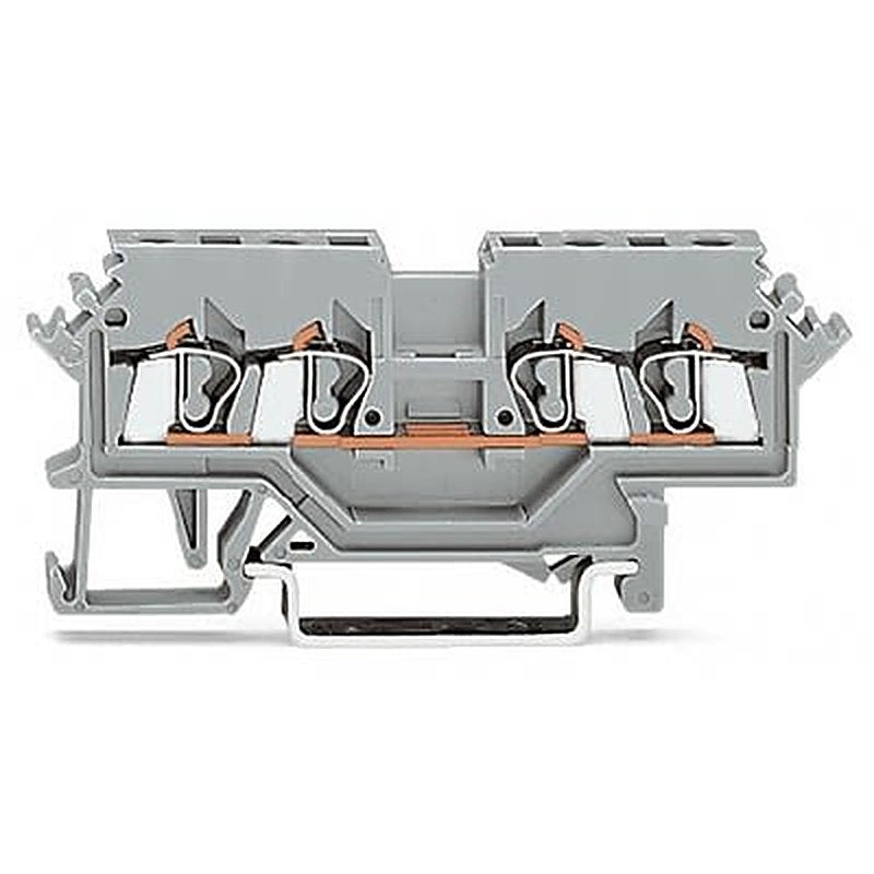 WAGO 280-621-1 280 Series Terminal Block Grey, 2.5mm², 4-Level, Cage Clamp