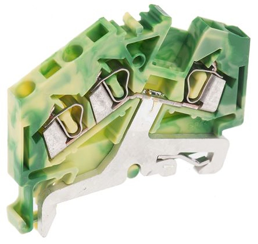 WAGO 280-637 280 Series Earth Terminal Block Yellow, Green, 2.5mm², 4-Level, Cage Clamp