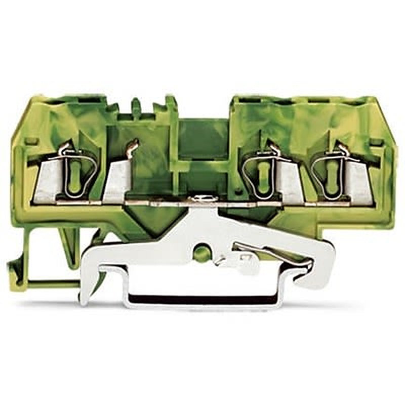 WAGO 280-687-1 280 Series Terminal Block Yellow, Green, 2.5mm², 3-Level, Cage Clamp