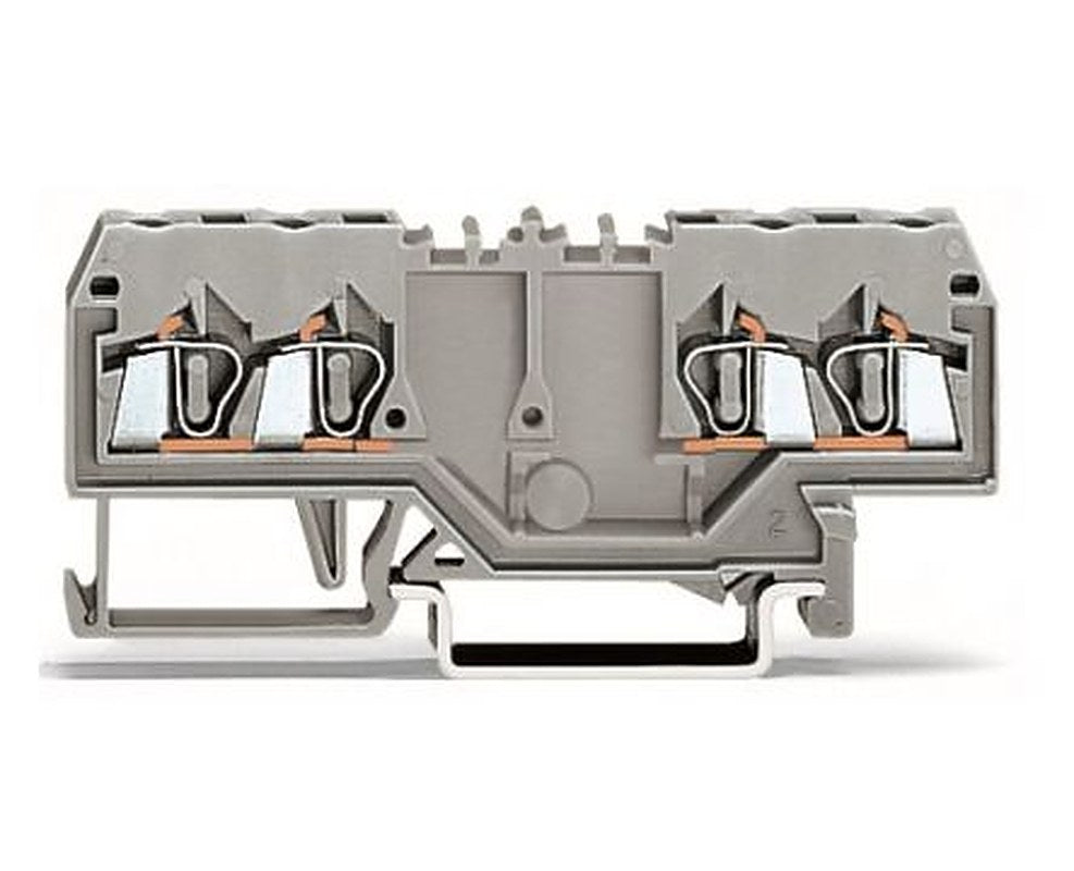 WAGO 280-826 280 Series Feed Through Terminal Block Grey, 2.5mm², 1-Level, Cage Clamp