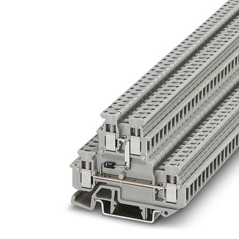 Phoenix Contact 2800567 MBKKB 2.5-DIO/O-U Series Feed Through Terminal Block Grey, 2.5mm², 2-Level, Screw