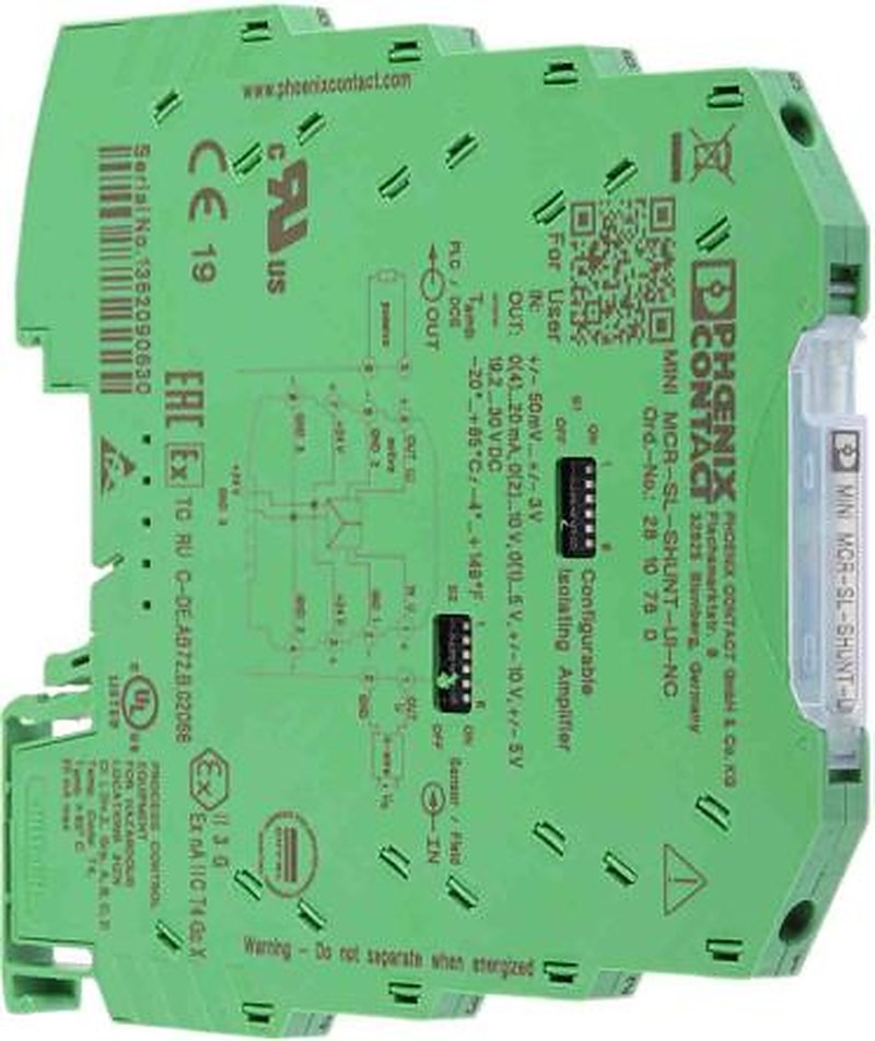 Phoenix Contact MACX Series Signal Conditioner, Voltage Input, Current/Voltage Output, 19.2V dc, 30 V dc Supply, ATEX