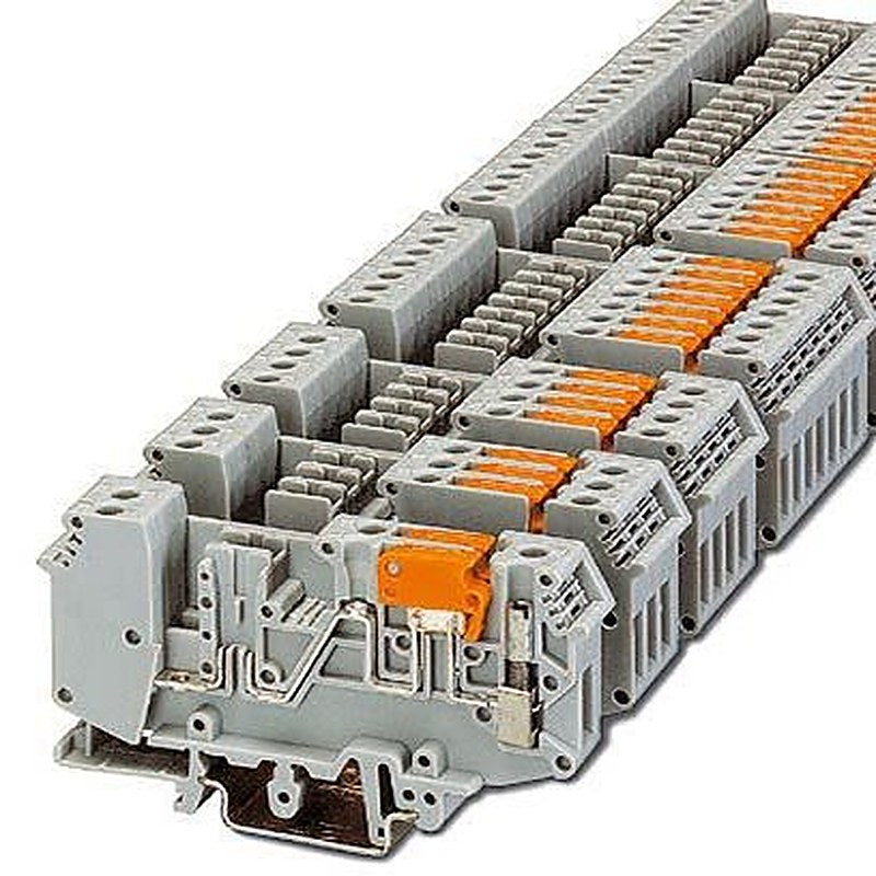 Phoenix Contact 2820712 URELG Series DIN Rail Terminal Block Grey, 0.2mm², 4 mm², Screw