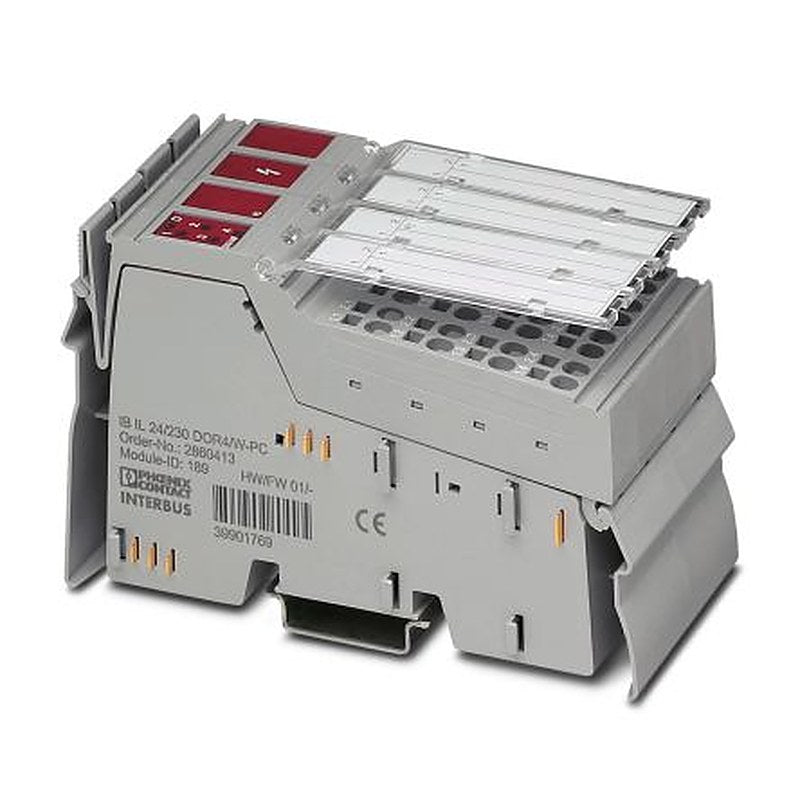 Phoenix Contact IB IL 24/230 DOR4/W-PC-PAC Series Terminal Block for Use with Inline Station