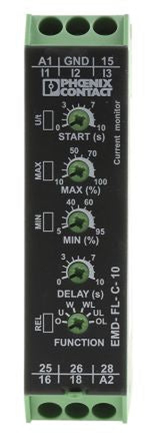 Phoenix Contact Monitoring Relay, 1 Phase, DPDT, DIN Rail, 0A, 240 V dc, 240V ac