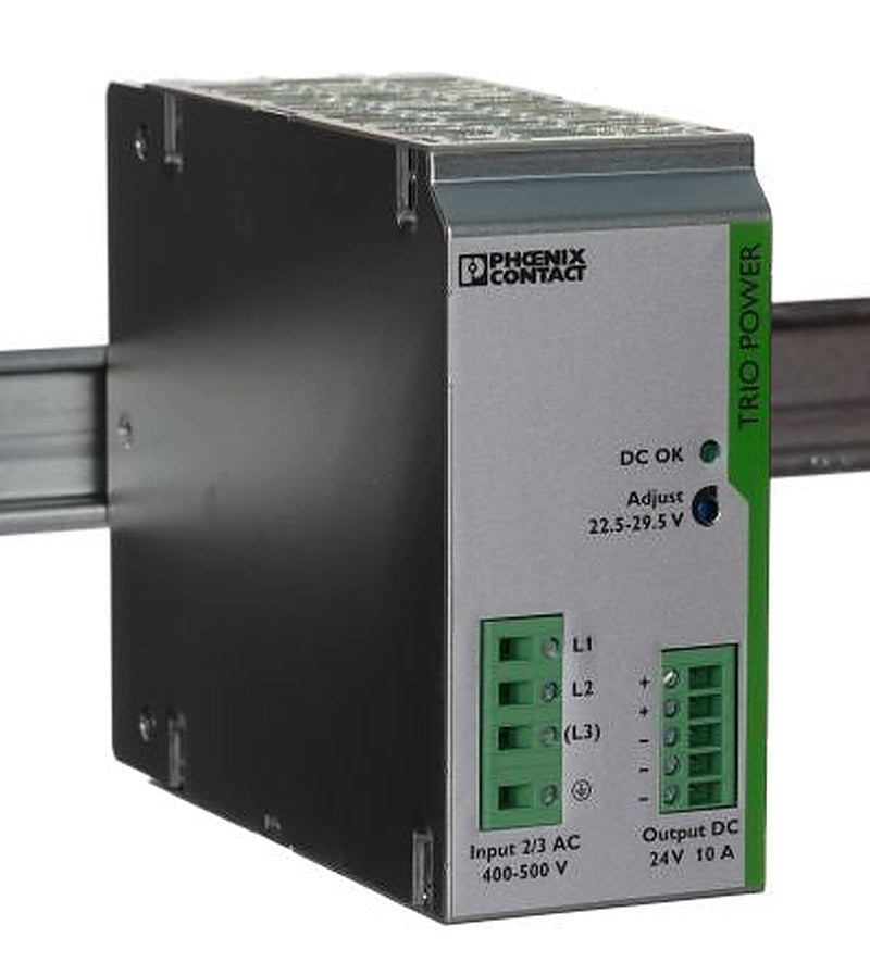 Phoenix Contact TRIO POWER Switched Mode DIN Rail Power Supply 575V ac AC Input 29.5V dc, 10 A Output DC 240 W