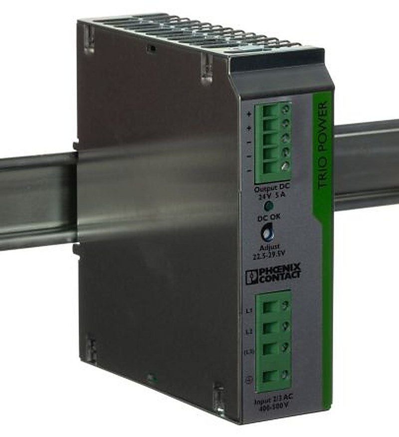 Phoenix Contact TRIO POWER Switched Mode DIN Rail Power Supply 575V ac AC Input 29.5V dc, 5 A Output DC 120 W