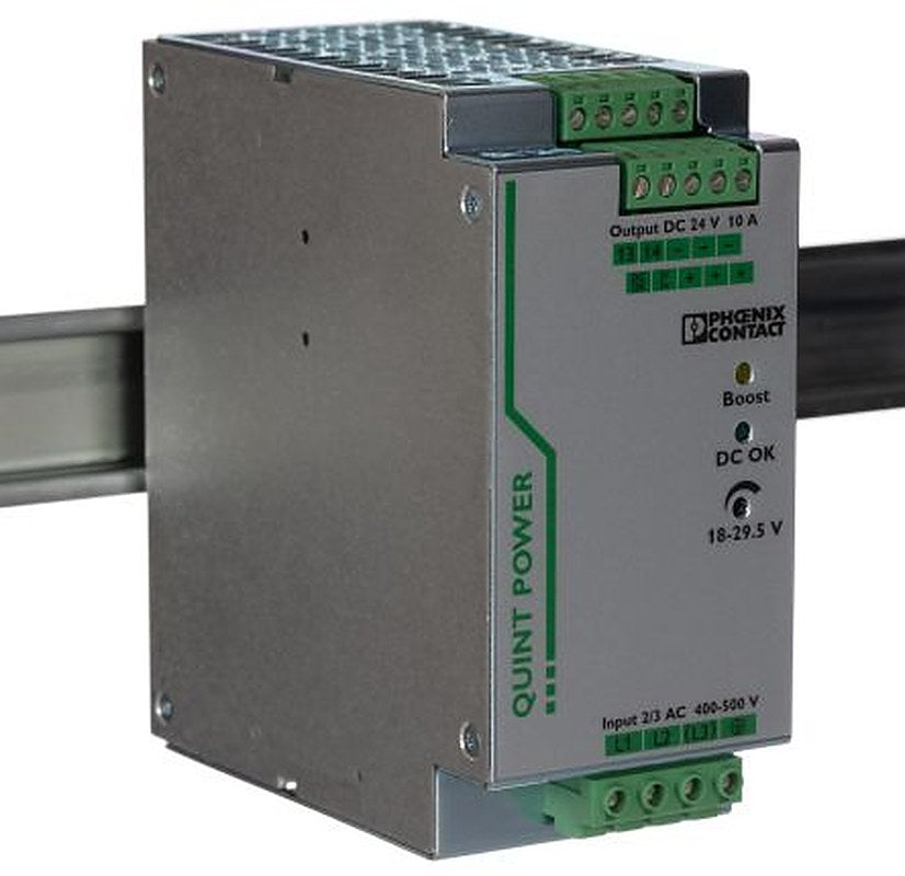 Phoenix Contact QUINT POWER Switched Mode DIN Rail Power Supply 575V ac AC Input 29.5V dc, 10 A Output DC 240 W