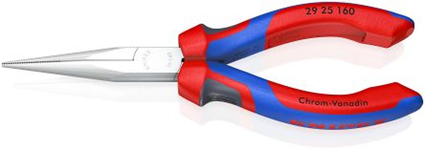 Knipex 1-Piece Long Nose Plier Half Round, 175 mm Overall, 54mm Jaw