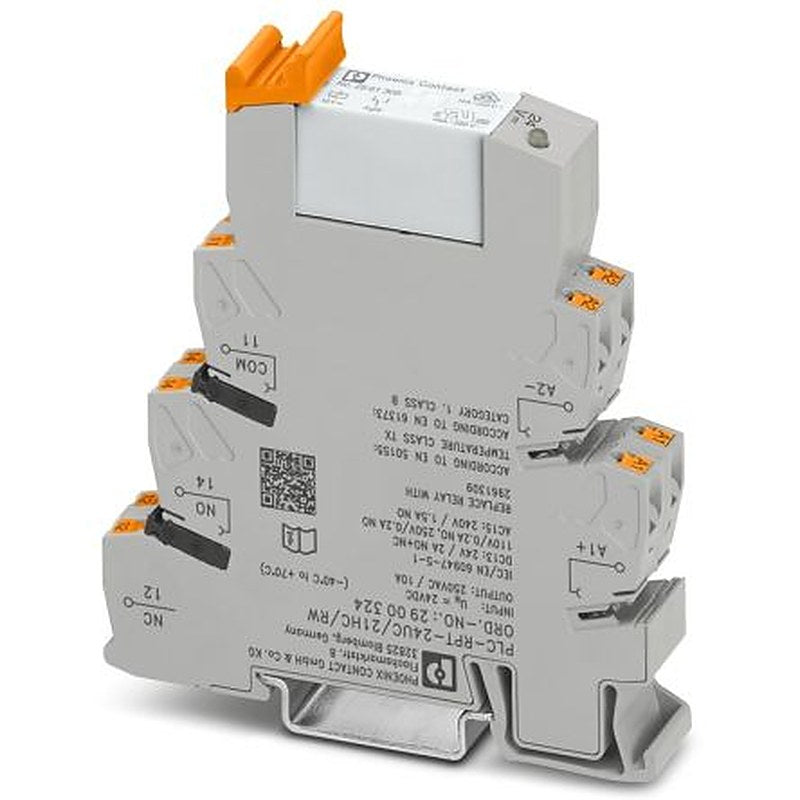 Phoenix Contact PLC-RPT24UC/21HC/RW Series Interface Relay, DIN Rail, 12V dc Coil, 1PDT, 20mA